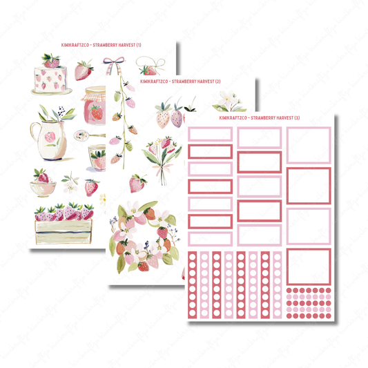 Strawberry Harvest PHYSICAL Sticker Kit - Standard Size