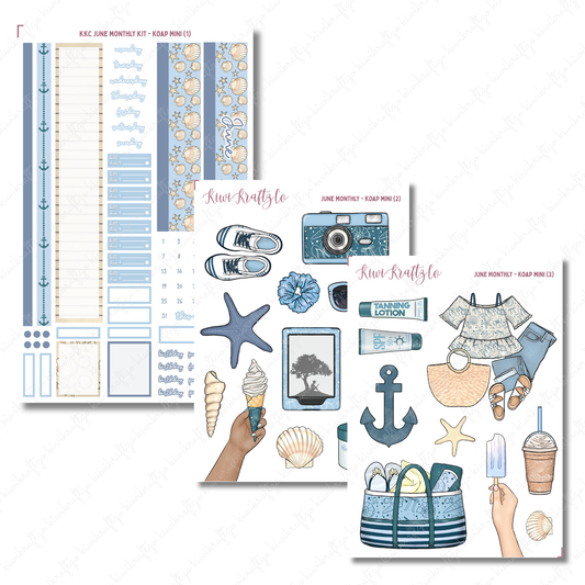 June Monthly Sticker Kit - KOAP Mini