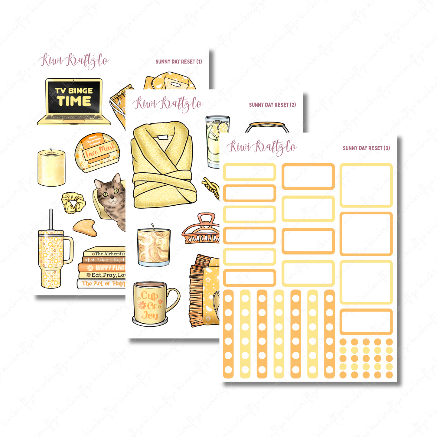 Sunny Day Reset PHYSICAL Sticker Kit - Petite Size