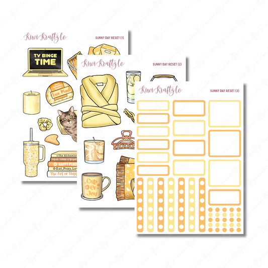 Sunny Day Reset PHYSICAL Sticker Kit - Petite Size