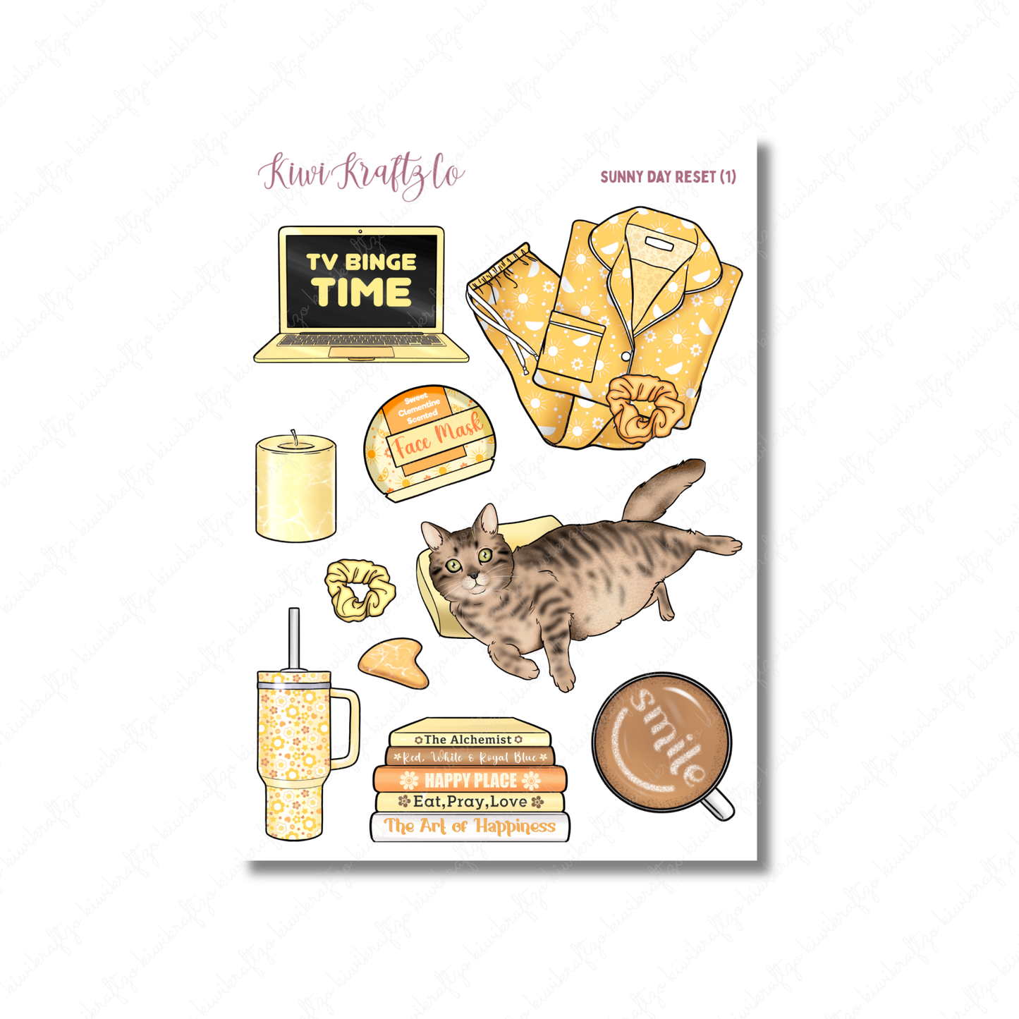 Sunny Day Reset PHYSICAL Sticker Kit - Petite Size