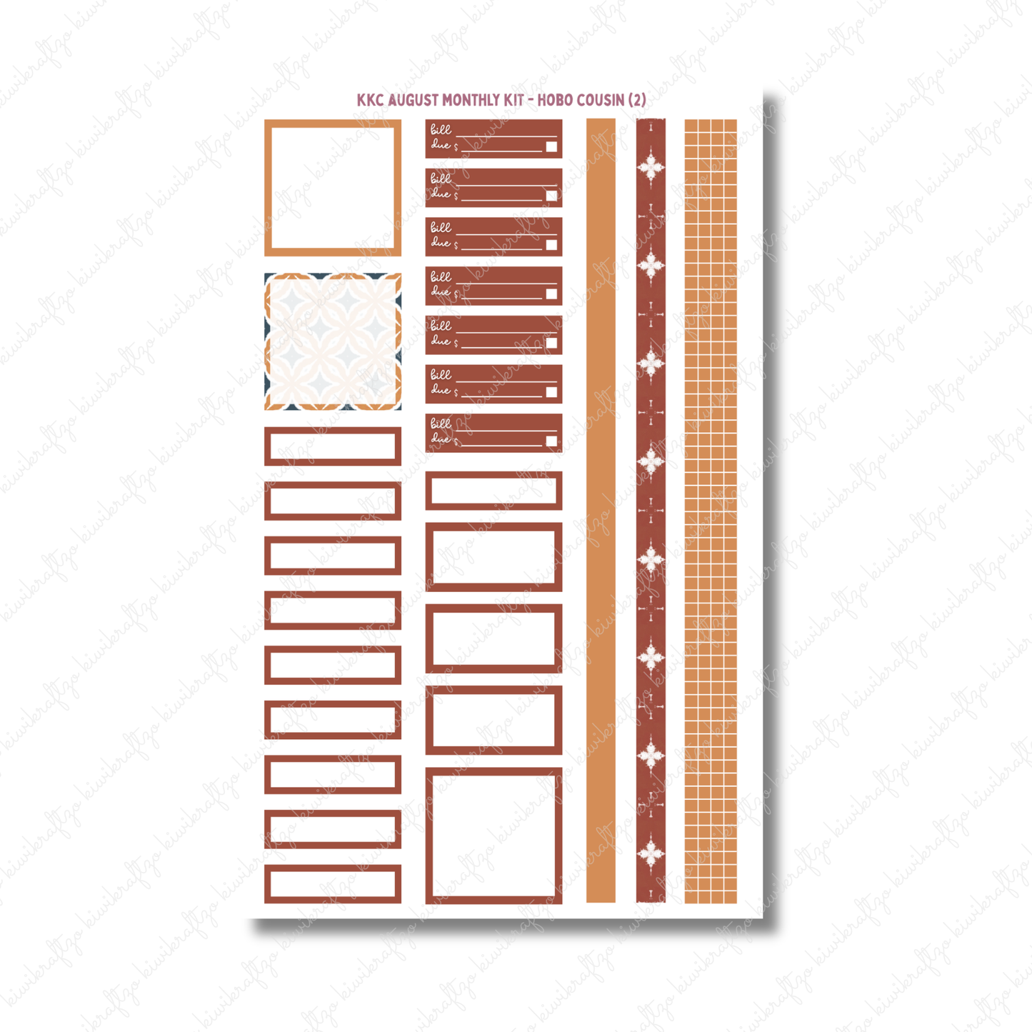 August Monthly Kit - Hobonichi Cousin