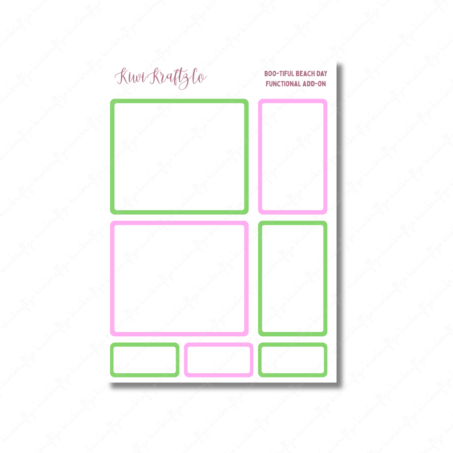 Boo-tiful Beach Day PHYSICAL Sticker Kit - Standard Size