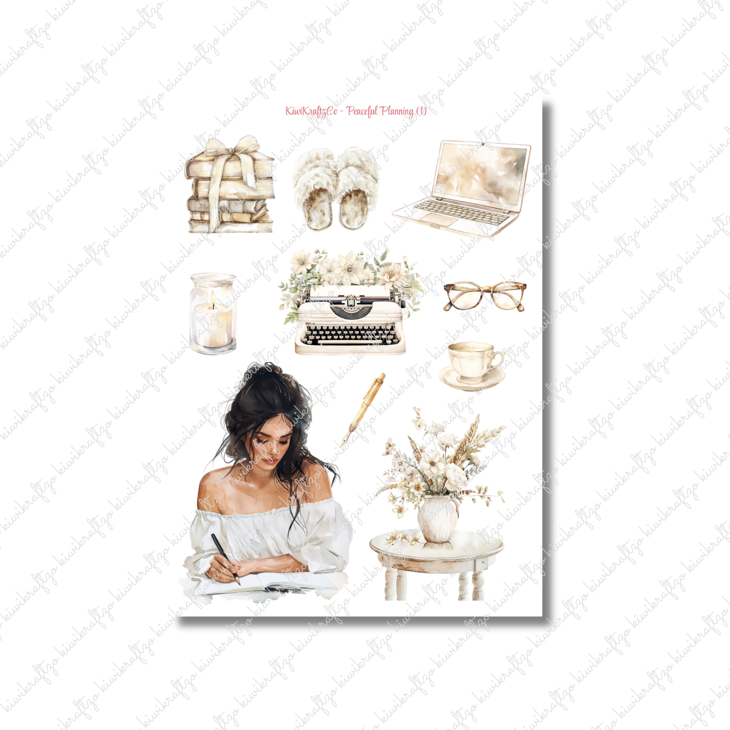 Peaceful Planning PHYSICAL Sticker Kit - Petite Size