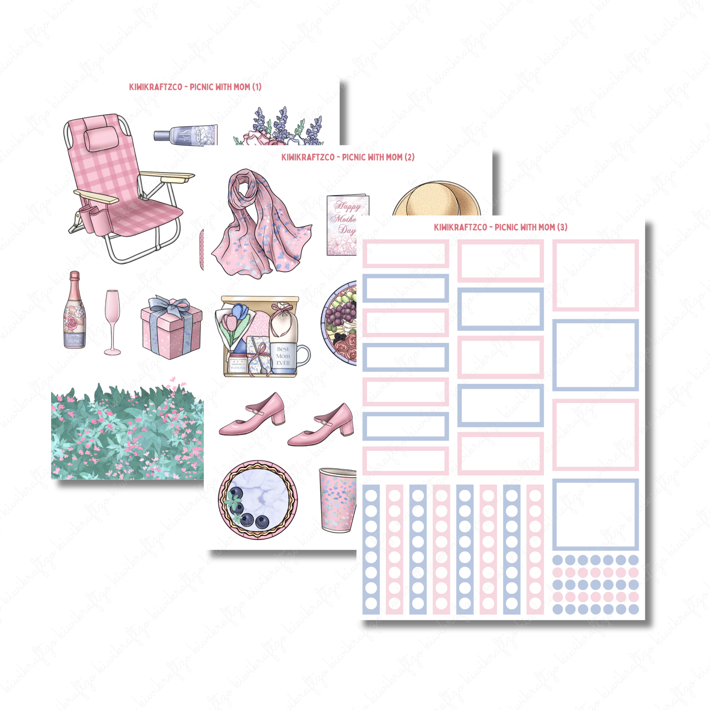 Picnic with Mom PHYSICAL Sticker Kit - Petite Size