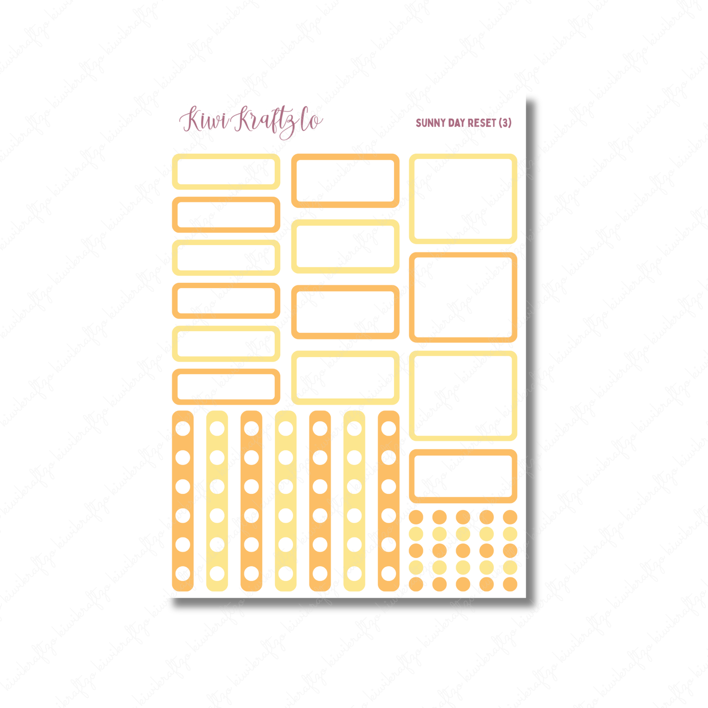 Sunny Day Reset PHYSICAL Sticker Kit - Petite Size