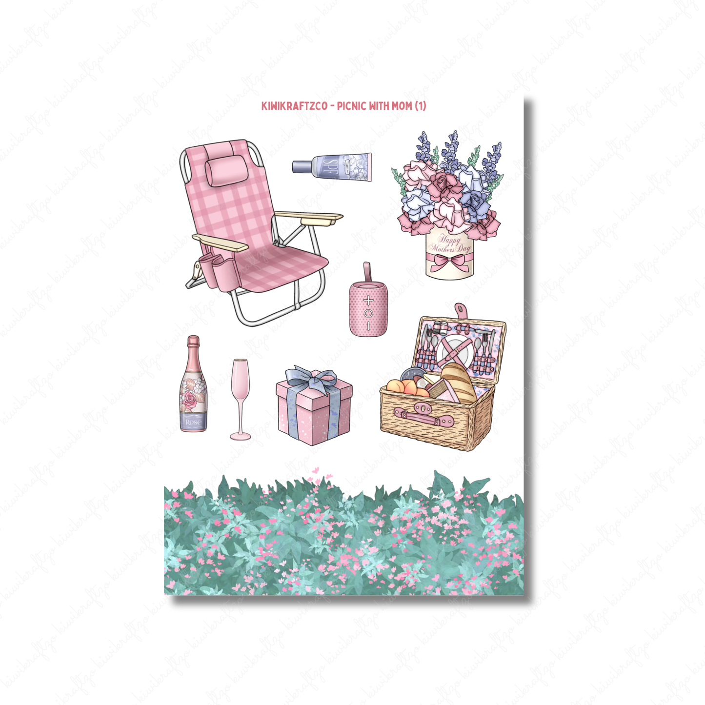 Picnic with Mom PHYSICAL Sticker Kit - Petite Size