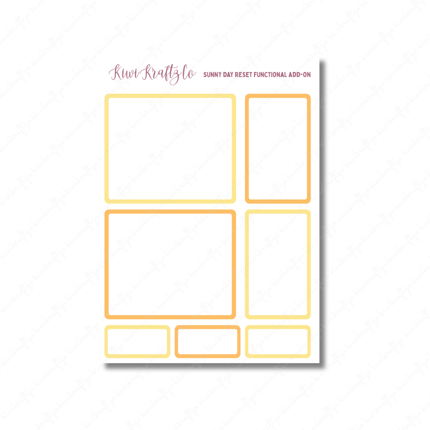 Sunny Day Reset PHYSICAL Sticker Kit - Petite Size