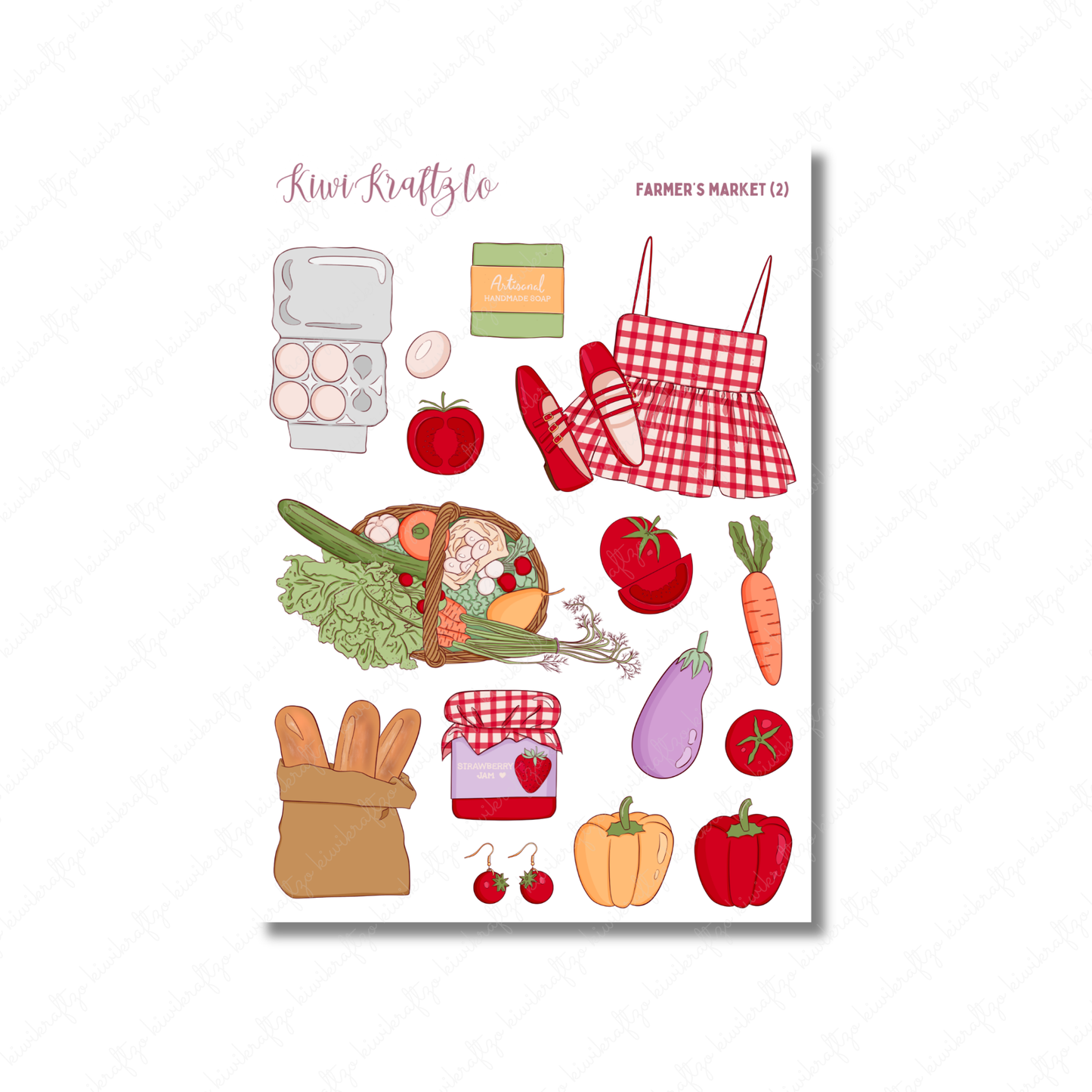 Farmer's Market PHYSICAL Sticker Kit - Petite Size