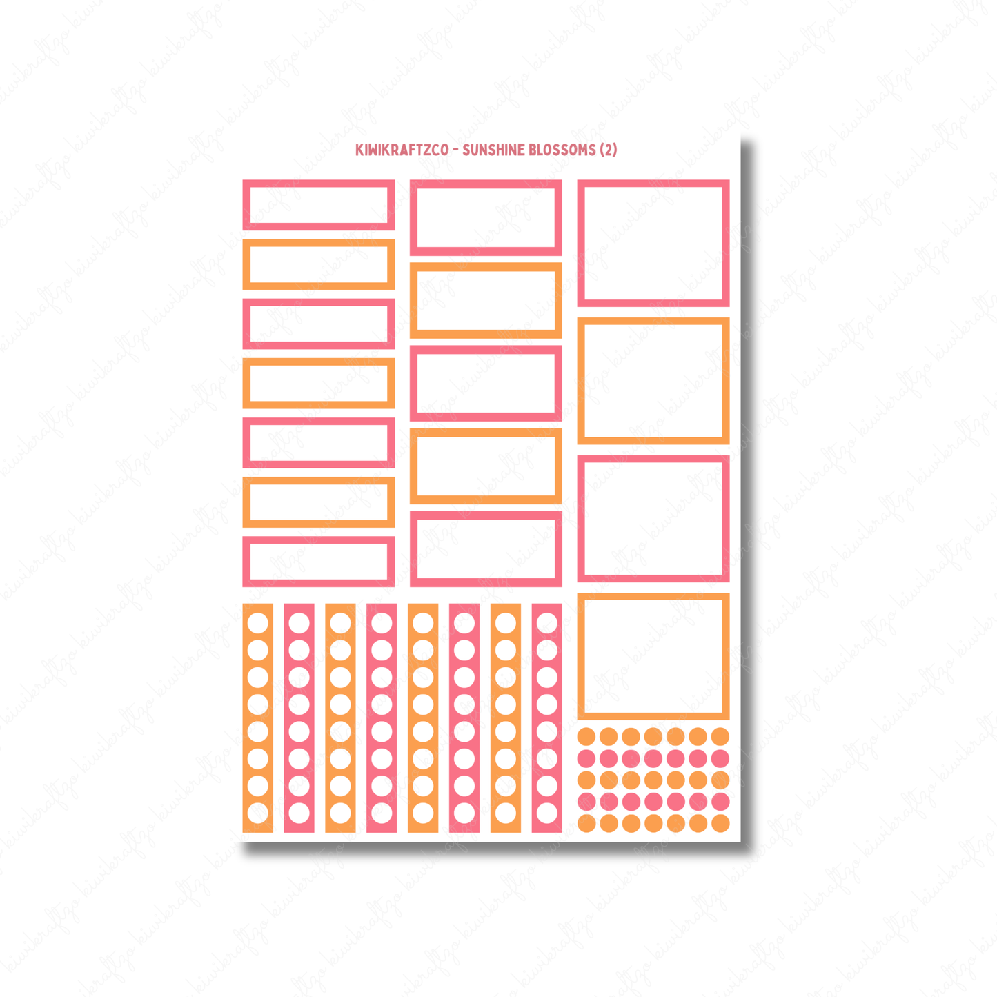 Sunshine Blossoms PHYSICAL Sticker Kit - Standard Size