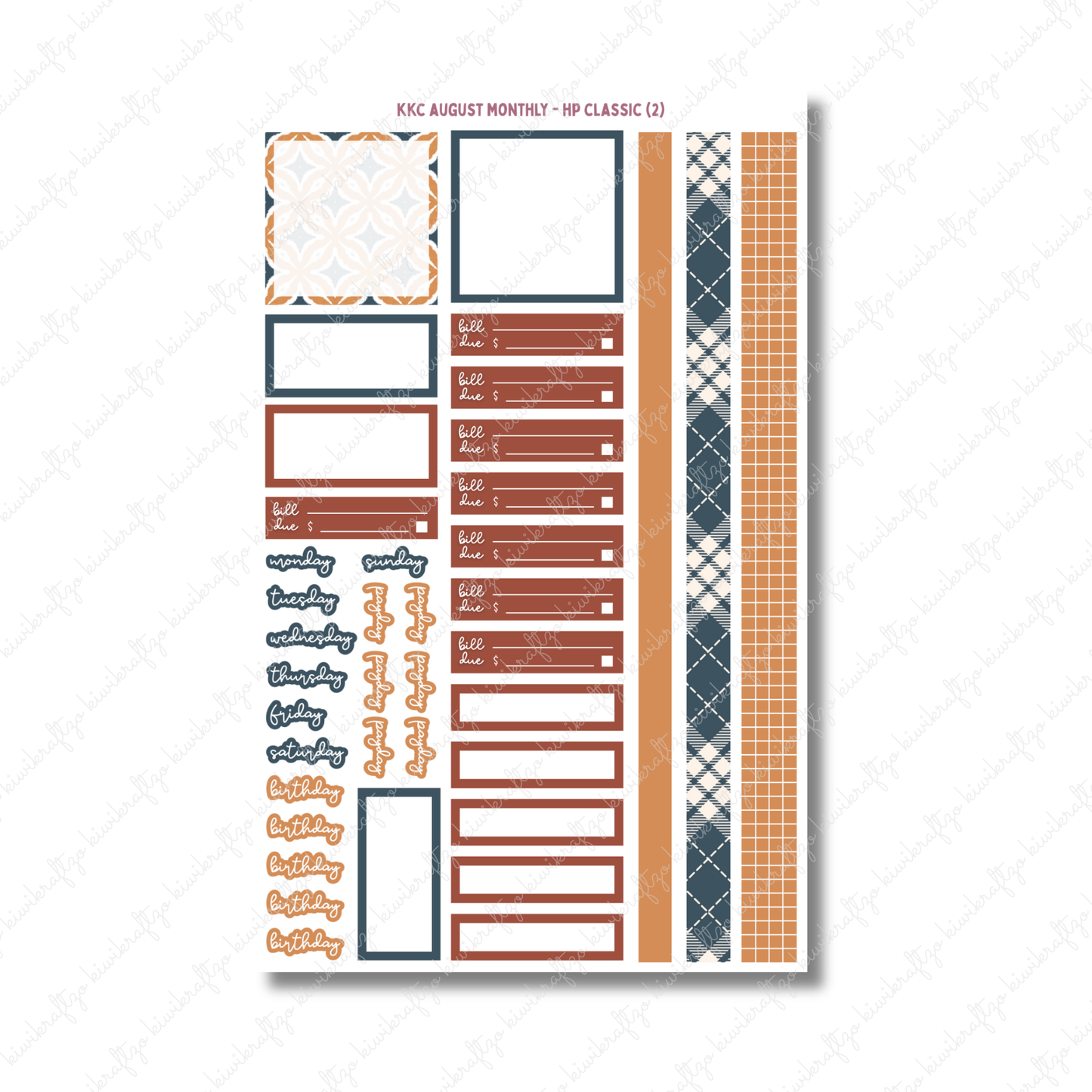 August Monthly Kit - HP Classic