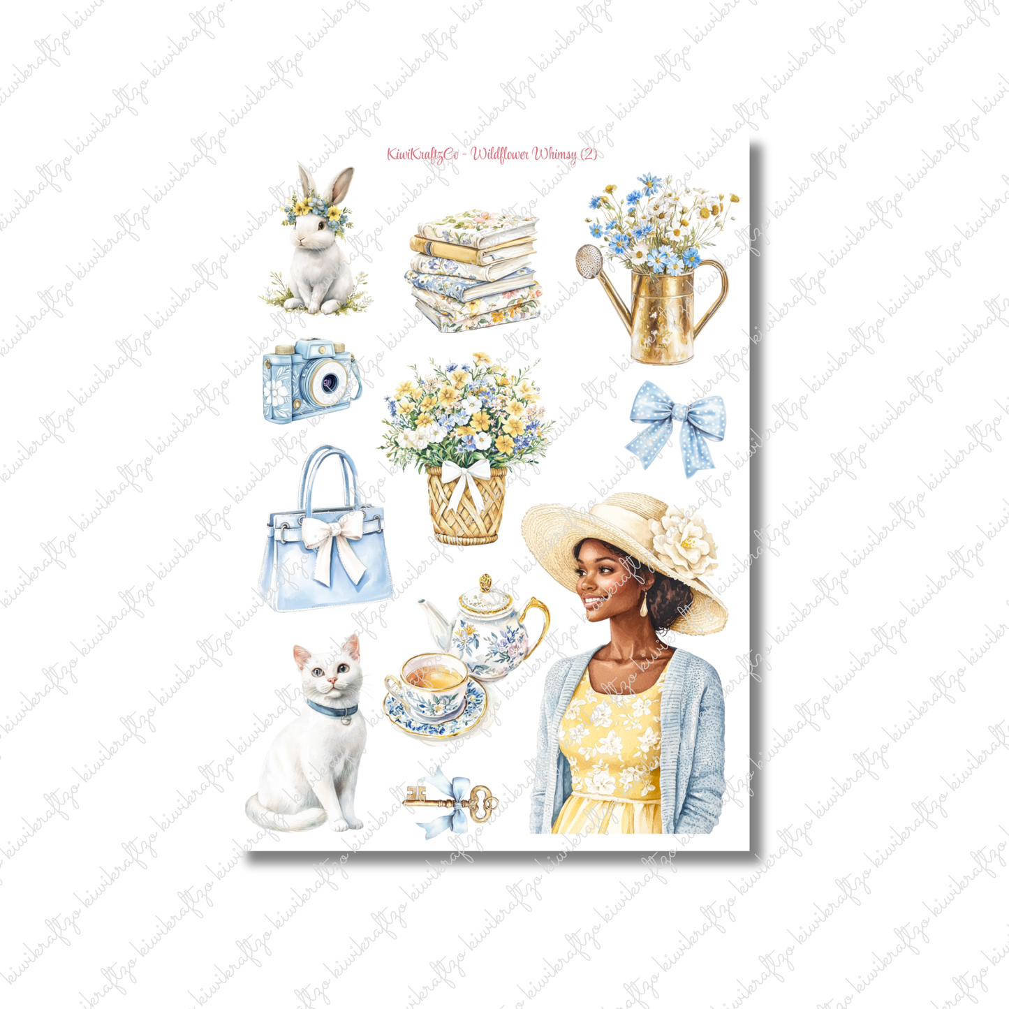 Wildflower Whimsy PHYSICAL Sticker Kit - Standard Size