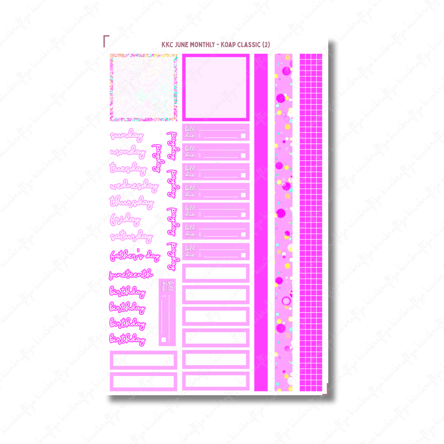 June Monthly Sticker Kit - KOAP Classic (PRIDE)