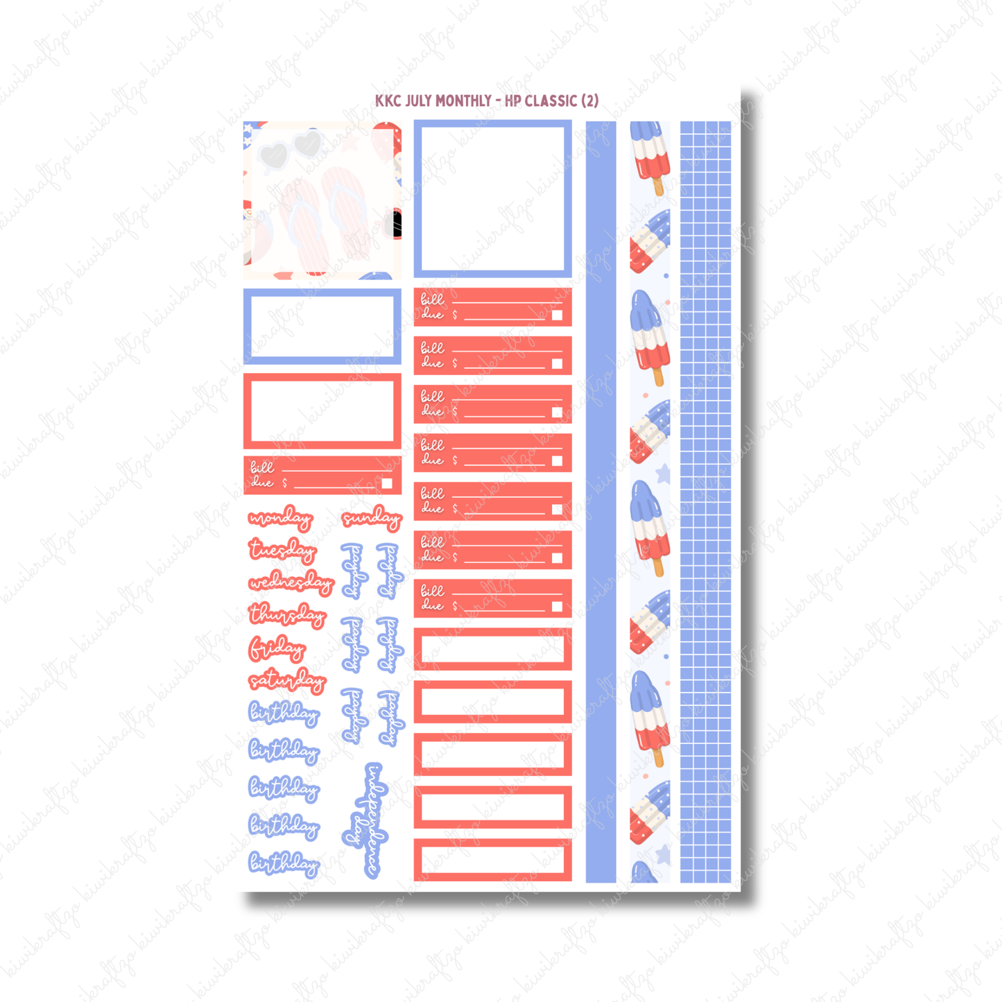 July Monthly Kit - HP Classic