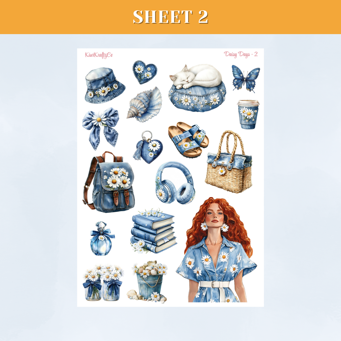 Daisy Days PHYSICAL Sticker Kit
