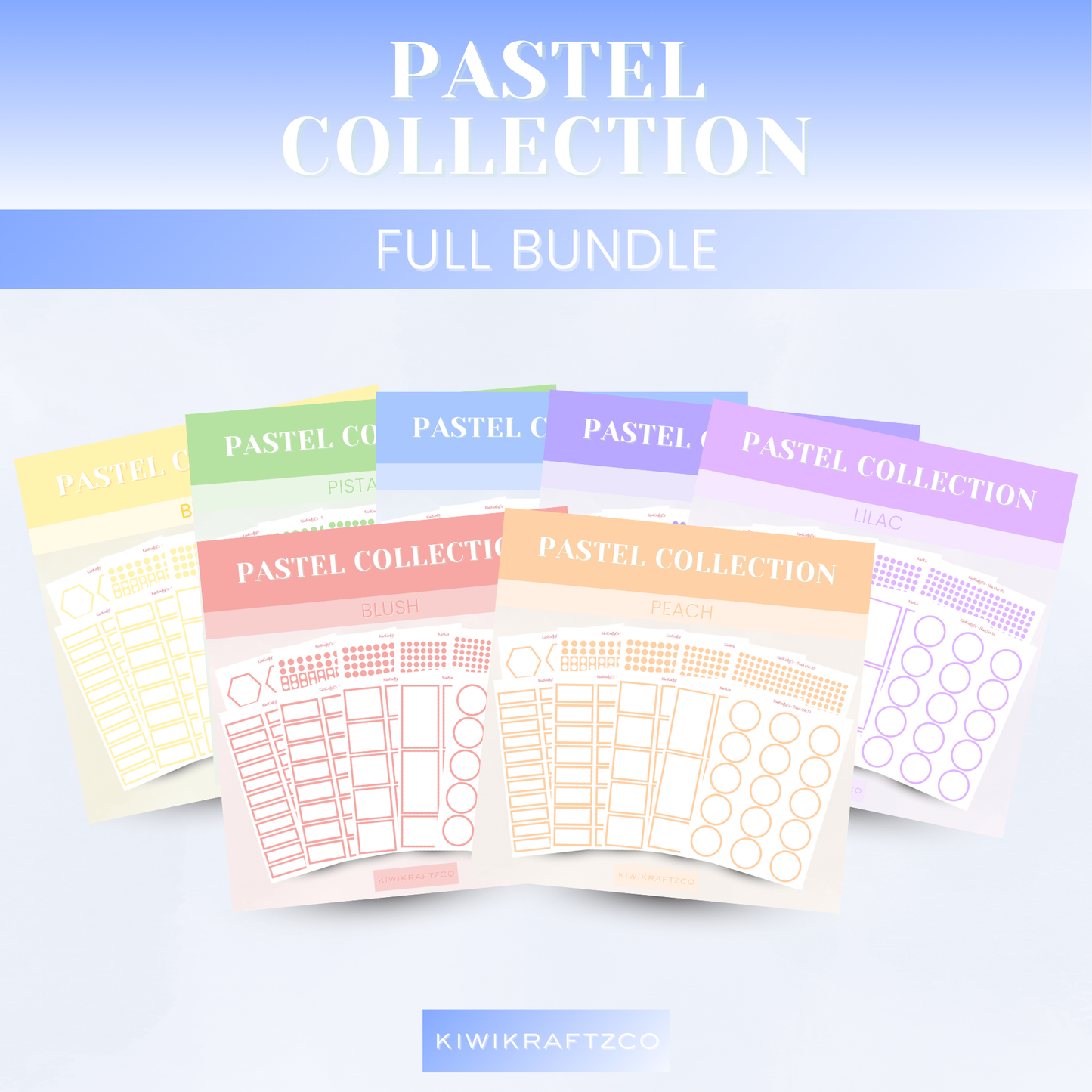 Functional Shapes – Full Collection Digital Bundle (Classic Rainbow, Jewel Tones, Pastel)