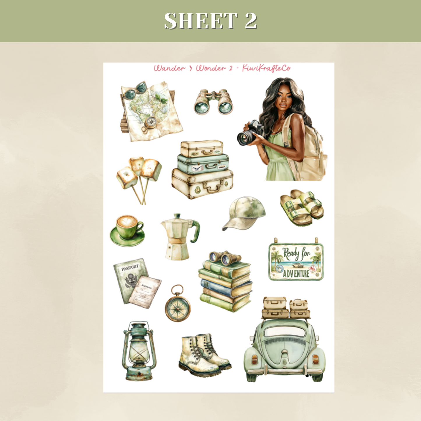 Wander & Wonder PHYSICAL Sticker Kit