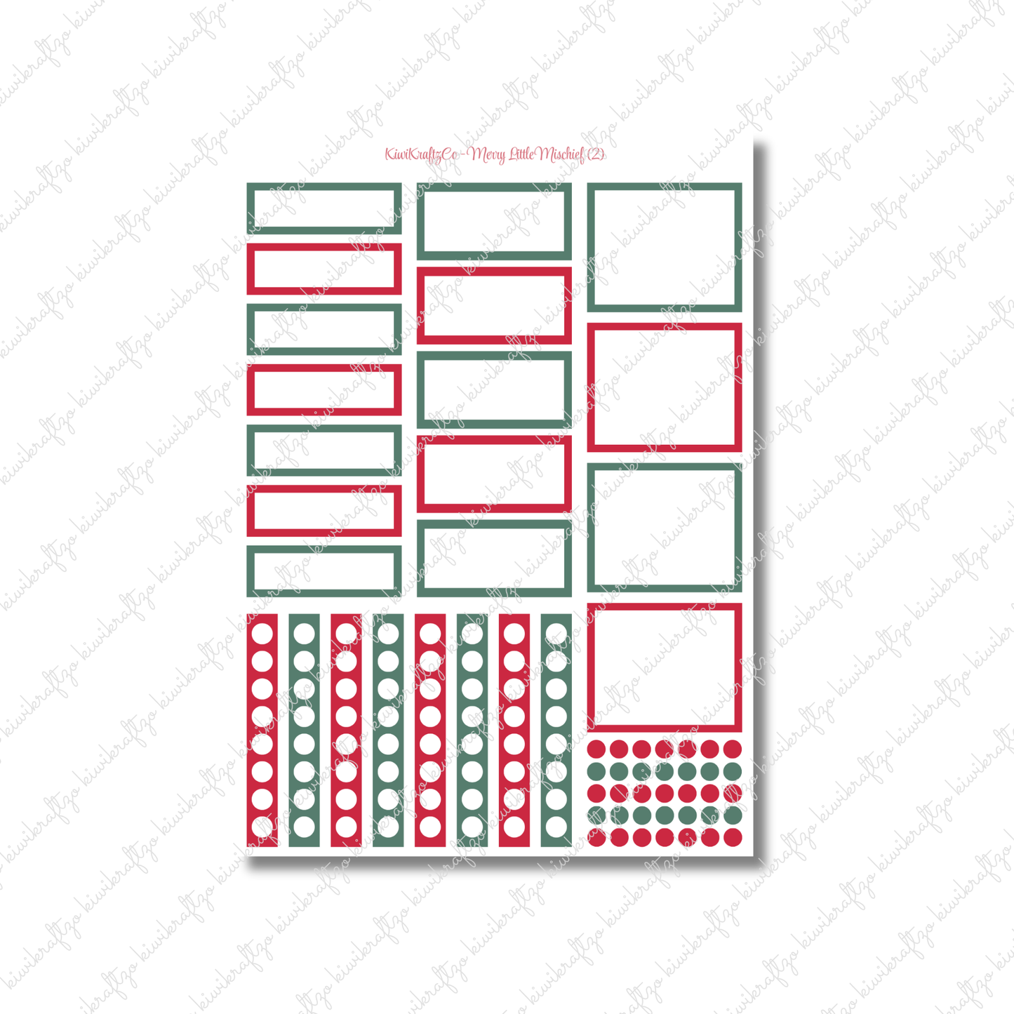 Merry Little Mischief PHYSICAL Sticker Kit - Petite Size