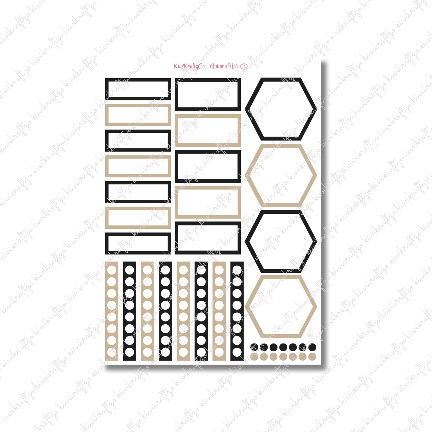 Autumn Noir PHYSICAL Sticker Kit - Petite Size