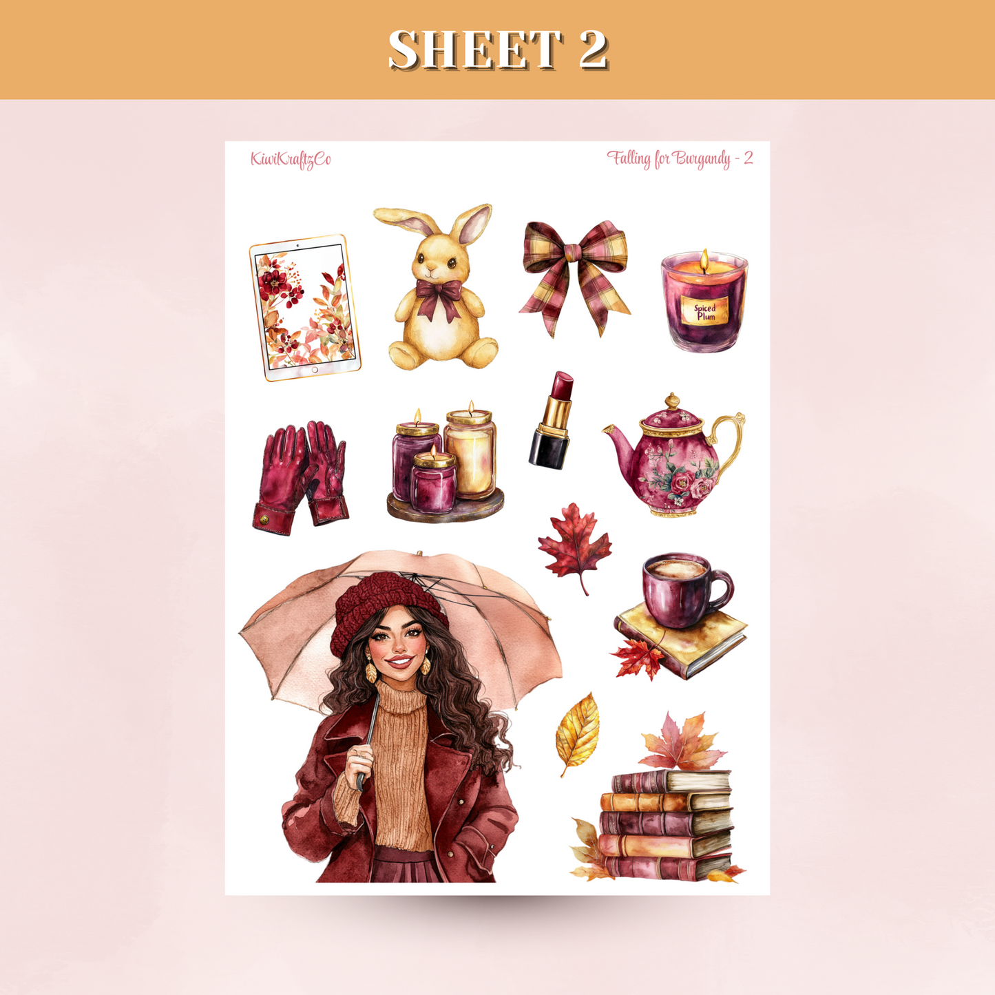 Falling for Burgandy DIGITAL Bundle