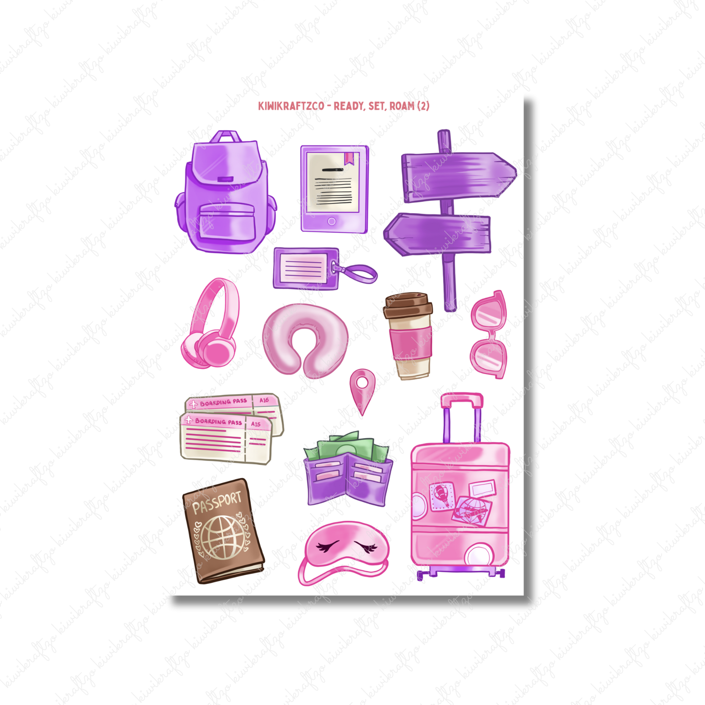 Ready, Set, Roam PHYSICAL Sticker Kit - Petite Size