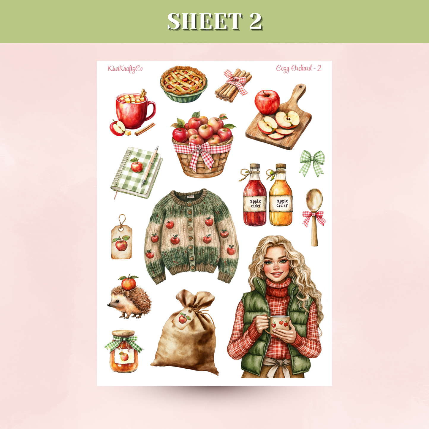 Cozy Orchard PHYSICAL Sticker Kit - Standard Size