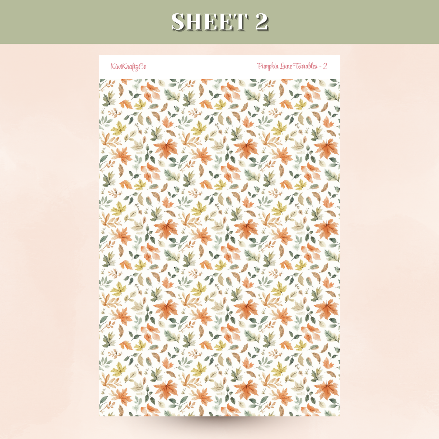 Pumpkin Lane Tearable Sticker Sheets