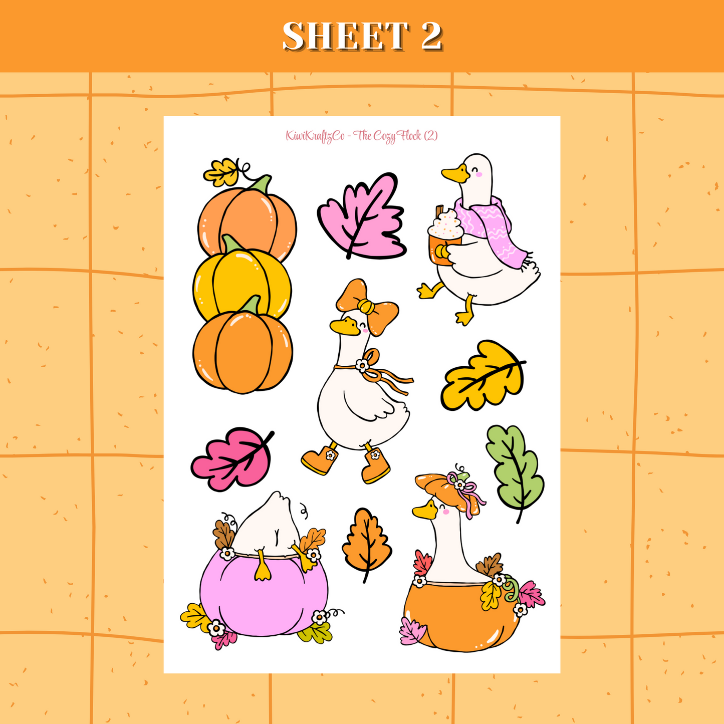 The Cozy Flock PHYSICAL Sticker Kit - Standard Size