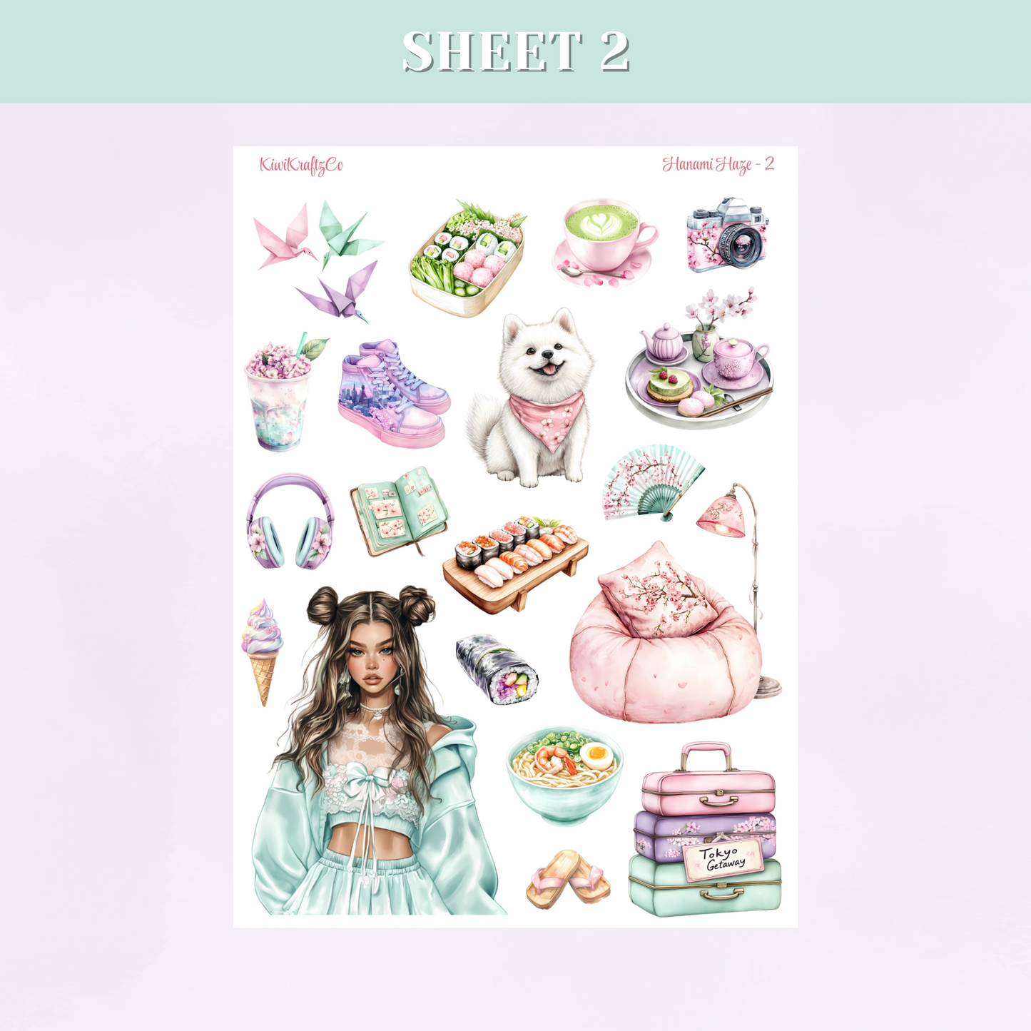 Hanami Haze PHYSICAL Sticker Kit