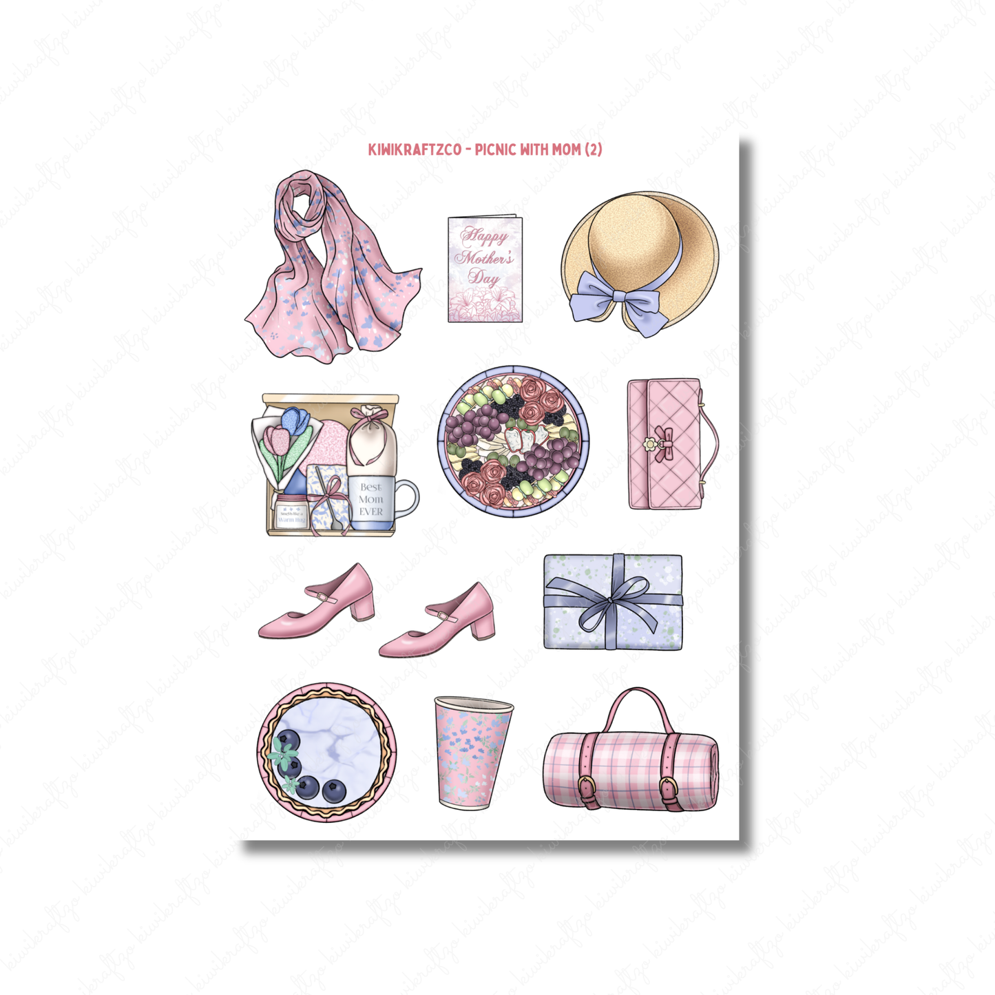 Picnic with Mom PHYSICAL Sticker Kit - Petite Size
