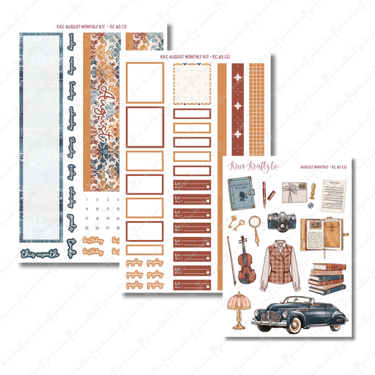 August Monthly Kit - Erin Condren A5