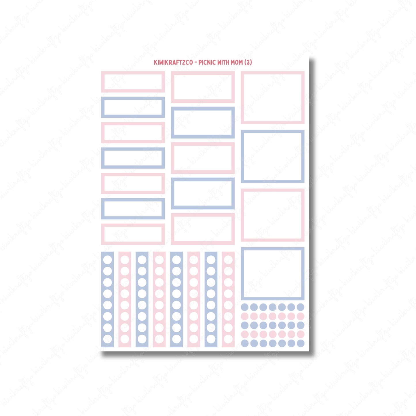 Picnic with Mom PHYSICAL Sticker Kit - Petite Size