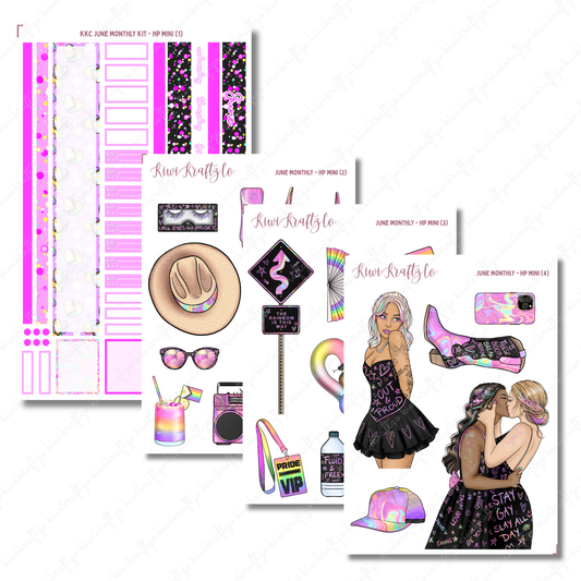 June Monthly Sticker Kit - HP Mini (PRIDE)