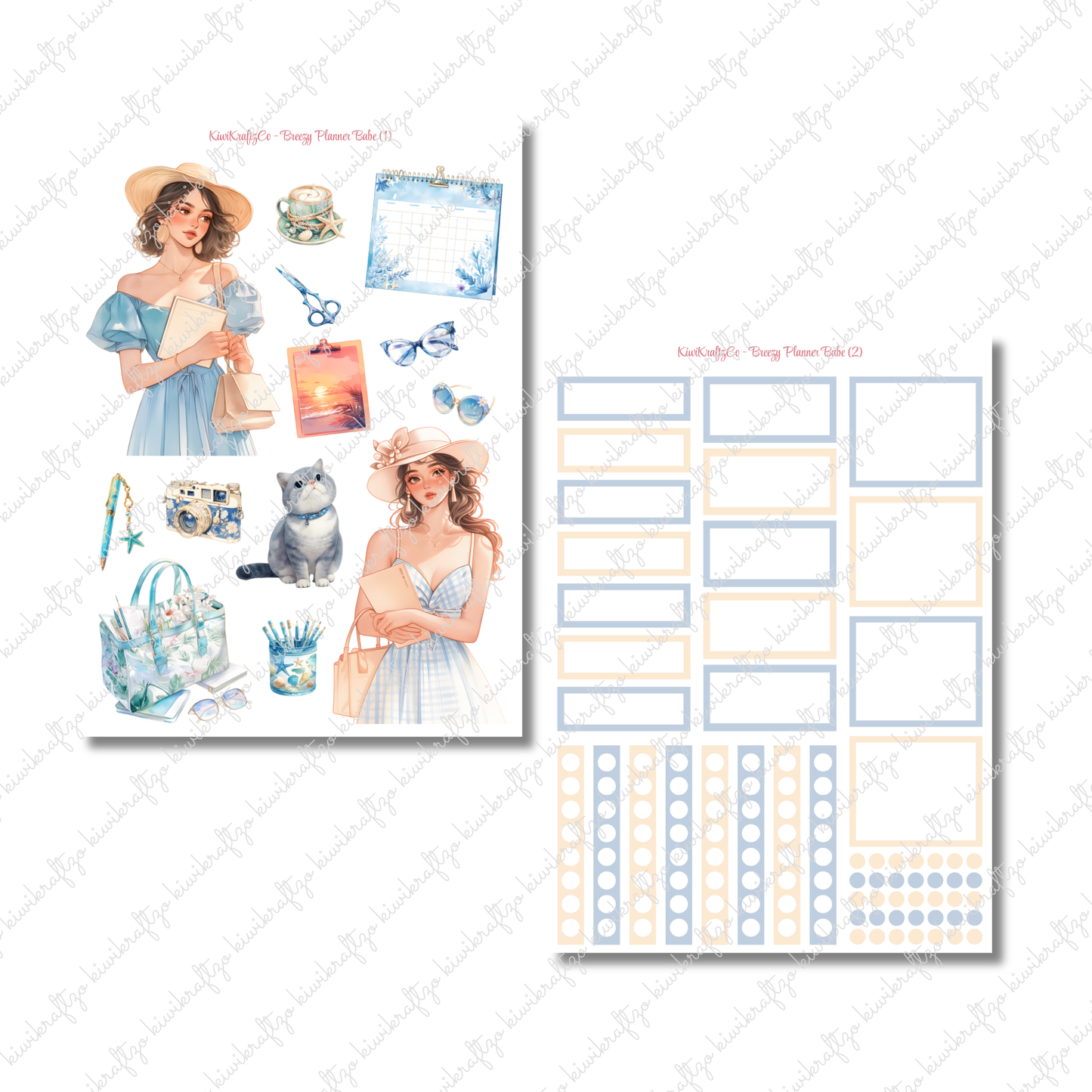 Breezy Planner Babe PHYSICAL Sticker Kit - Petite Size
