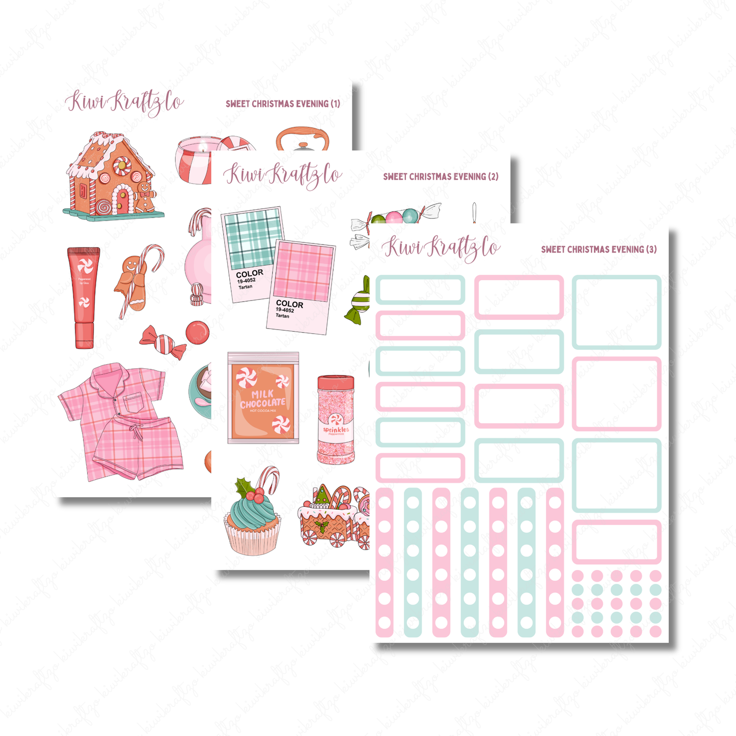 Sweet Christmas Evening PHYSICAL Sticker Kit - Standard Size