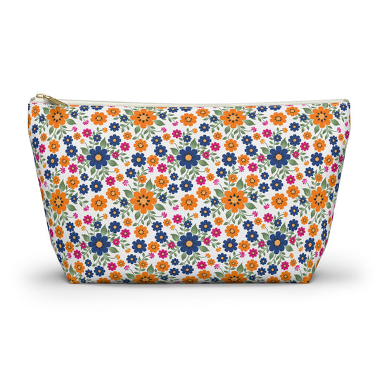Hispanic Heritage Month - Floral Accessory Pouch w/T-bottom