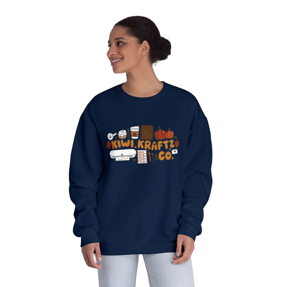 KiwiKraftzCo Fall Doodles Crewneck Sweatshirt