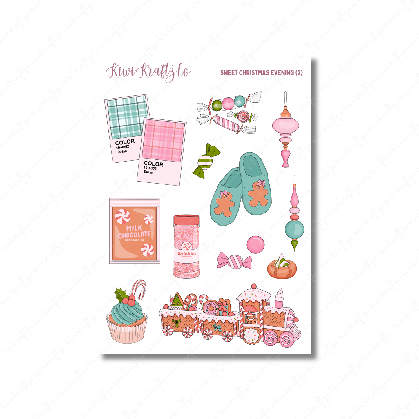 Sweet Christmas Evening PHYSICAL Sticker Kit - Standard Size