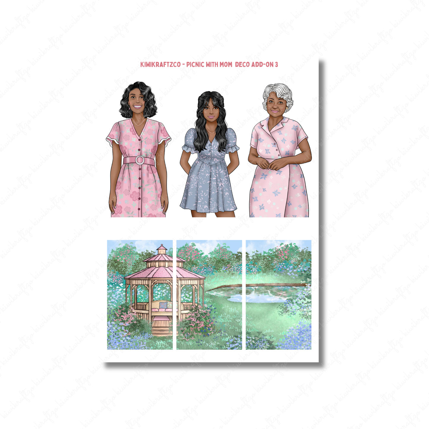 Picnic with Mom PHYSICAL Sticker Kit - Petite Size