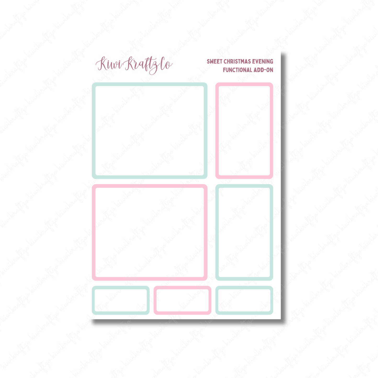 Sweet Christmas Evening PHYSICAL Sticker Kit - Standard Size