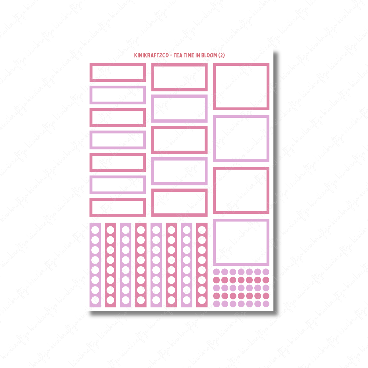 Tea Time in Bloom PHYSICAL Sticker Kit - Petite Size