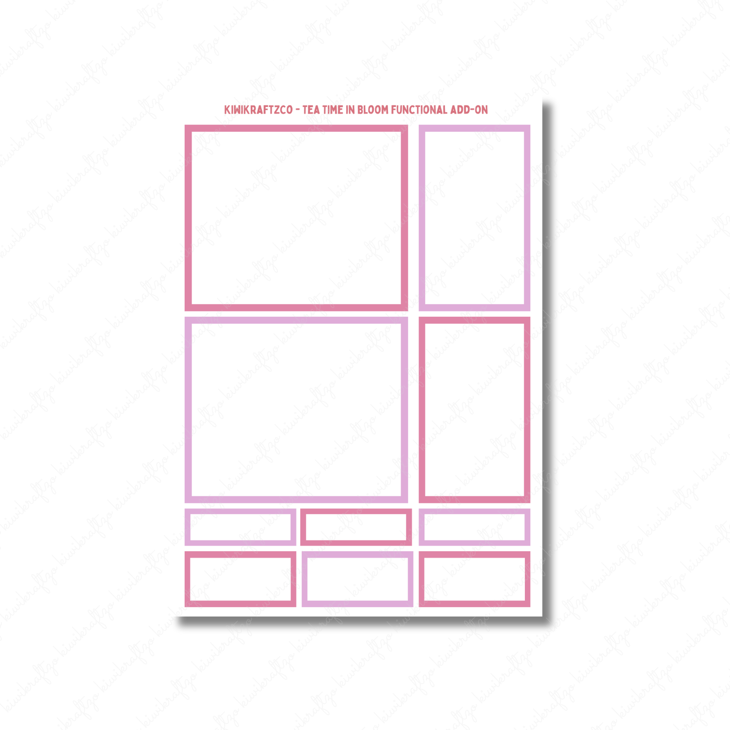 Tea Time in Bloom PHYSICAL Sticker Kit - Petite Size