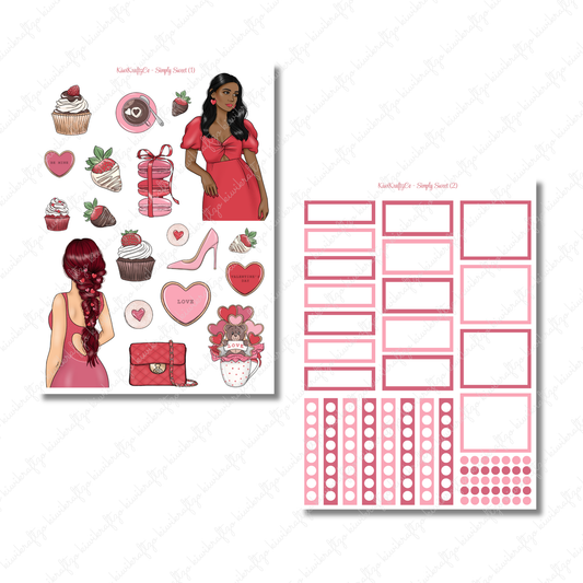 Simply Sweet PHYSICAL Sticker Kit - Petite Size