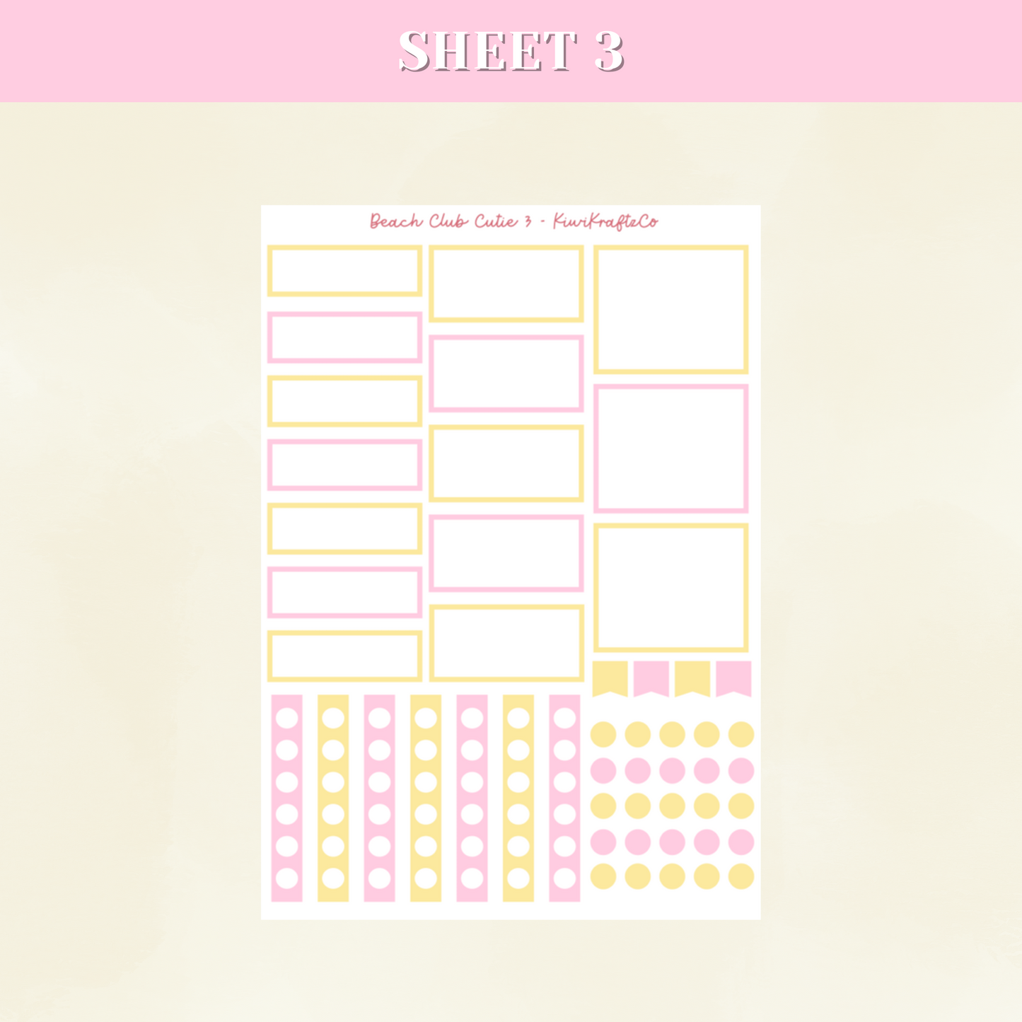 Beach Club Cutie PHYSICAL Sticker Kit