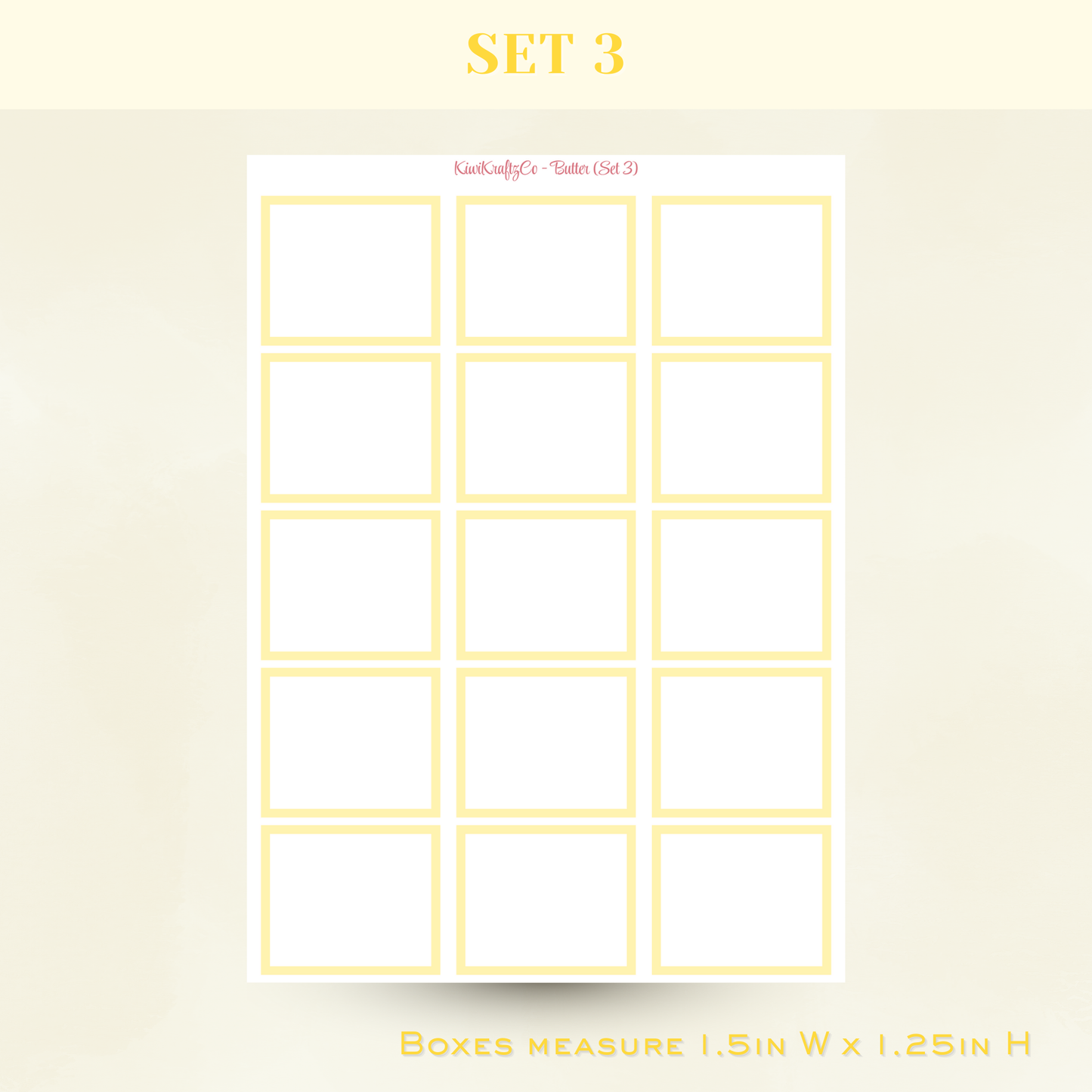 Pastel Functional Shapes - Butter