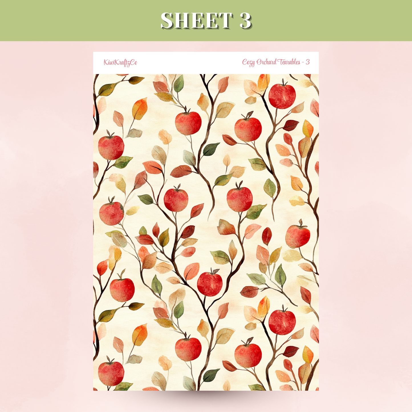 Cozy Orchard Tearable Sticker Sheets
