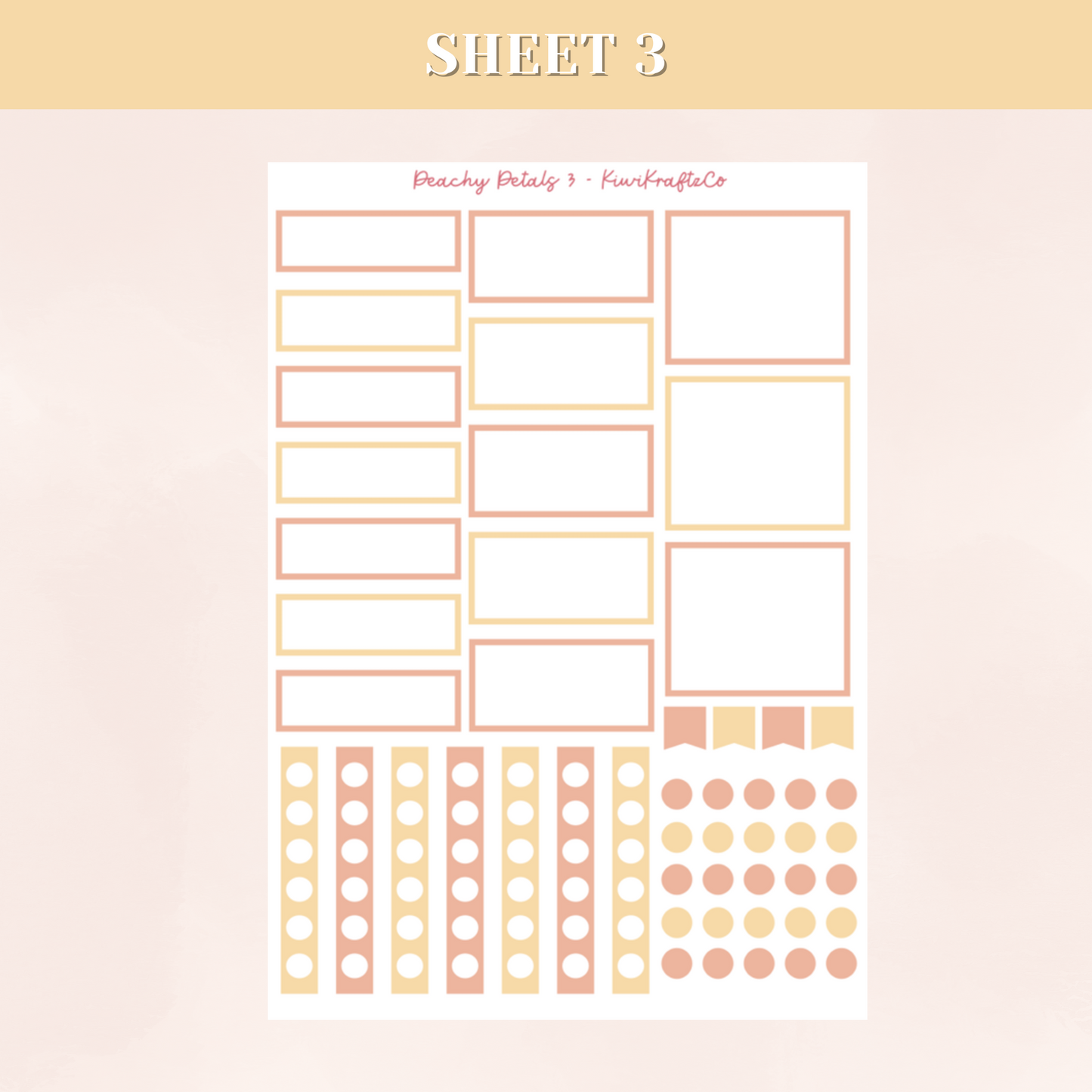 Peachy Petals PHYSICAL Sticker Kit