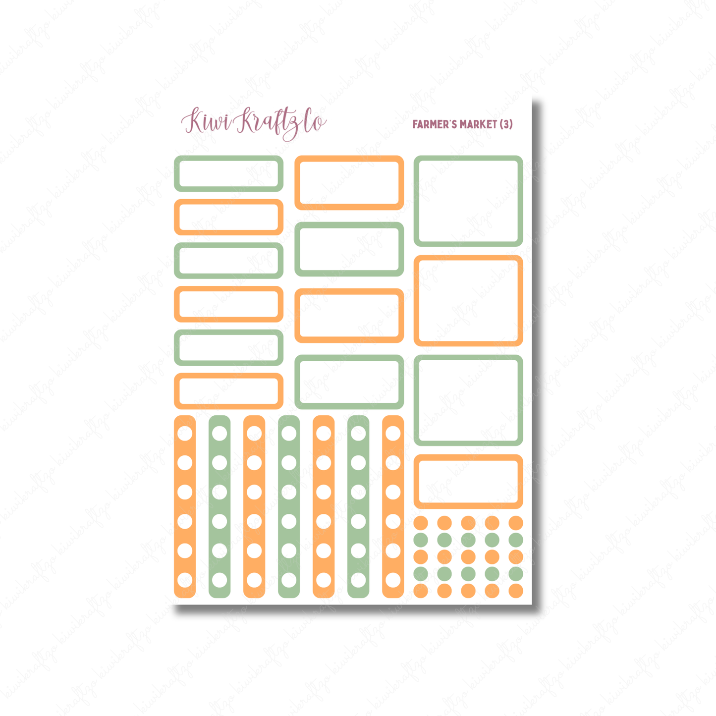 Farmer's Market PHYSICAL Sticker Kit - Petite Size
