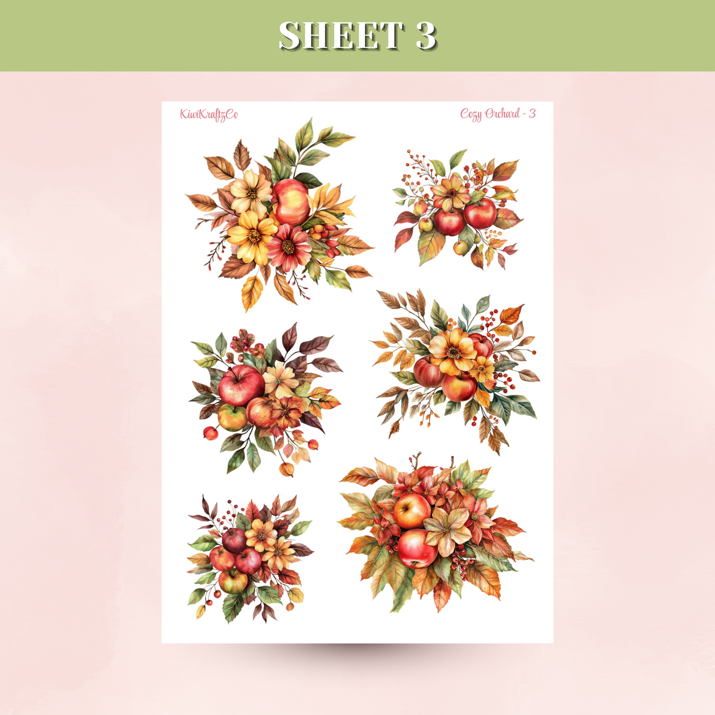 Cozy Orchard PHYSICAL Sticker Kit - Standard Size