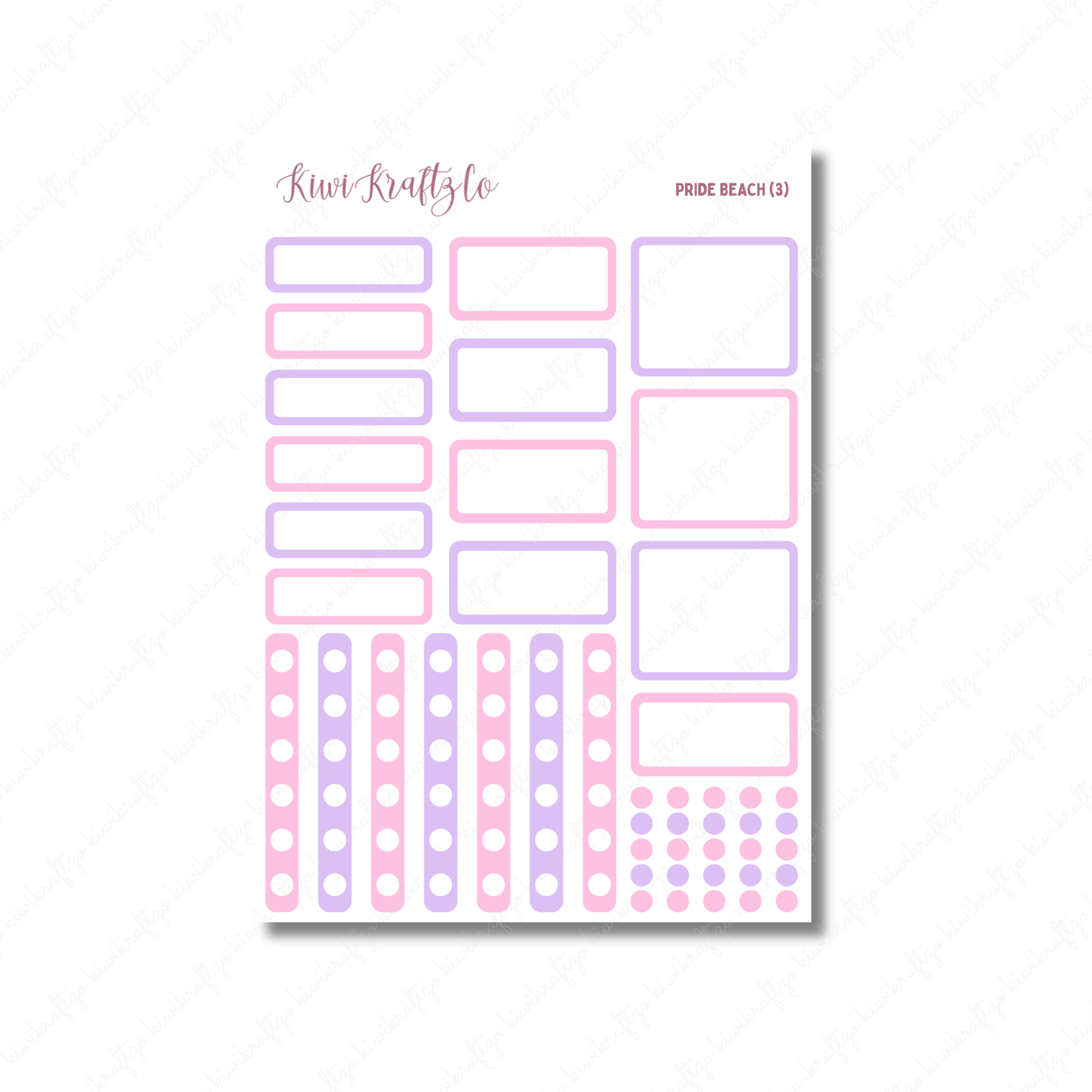 Pride Beach PHYSICAL Sticker Kit - Petite Size